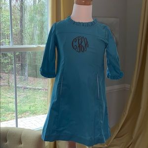 Monogrammed cHa Classic Whimsy ruffle pocket dress